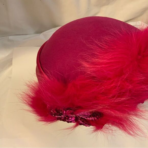 Mr Hi’s Classic  Ladies Pillbox Hat Rhinestone Church Wedding Pink 57.5 cm